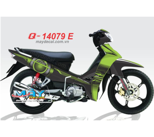 Q 14079 E - SI xanh kawa hinh tron CYCAL MX cham duong net line den black green