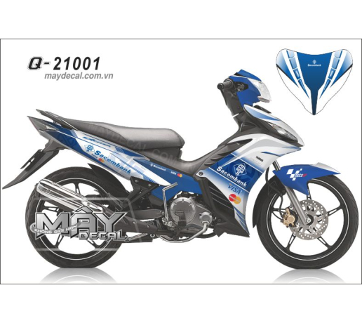 Q 21001 EX SACOMBANK ngan hang trang xanh gp white blue
