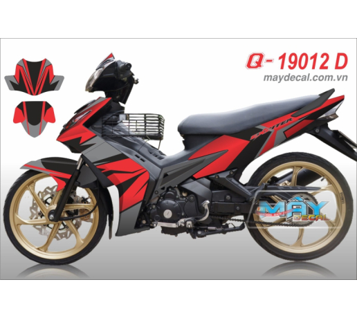 Q 19012D -  EX 2010 do den xam tim red black red puple line airbrush duong net