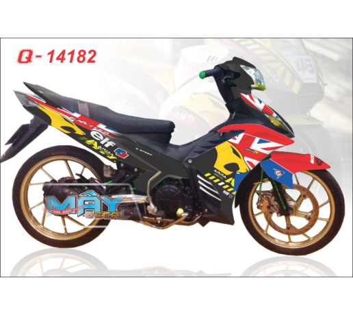 Q 14182 EXciter co anh england lion arma elf xanh gp trang do den vang blue red white black yellow