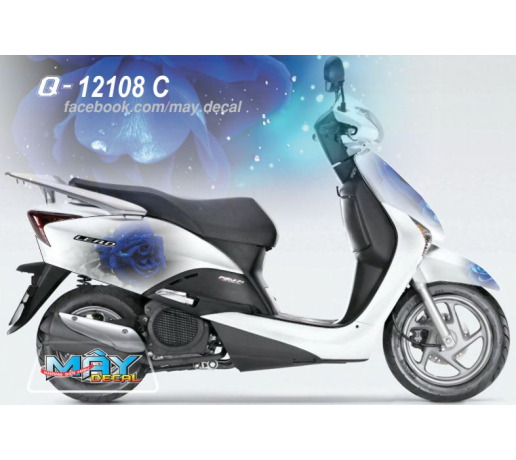 Q 12108 C SCR hoa hong xanh rose blue trang white