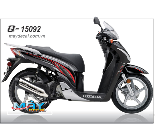 Q 15092 SH 2009, red line duong net den black, xe dan tem decal trang tri