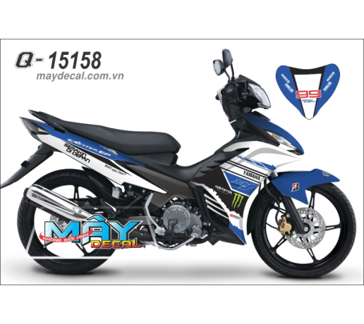 Q 15158 ex xanh gp trang white blue M1 monster devil quy dau cao