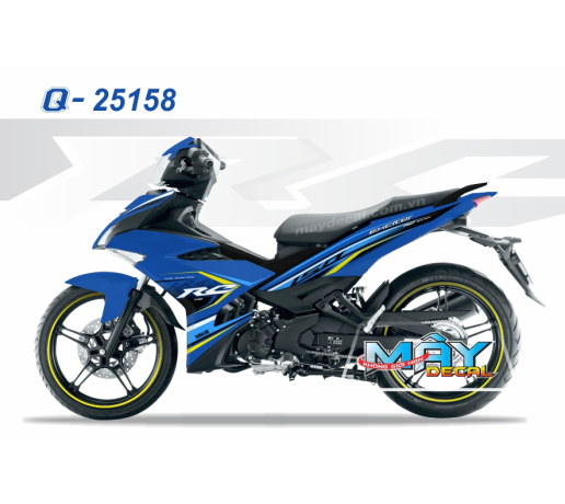 Q 25158 - EX 150 xanh blue vang yellow trang white  rc 