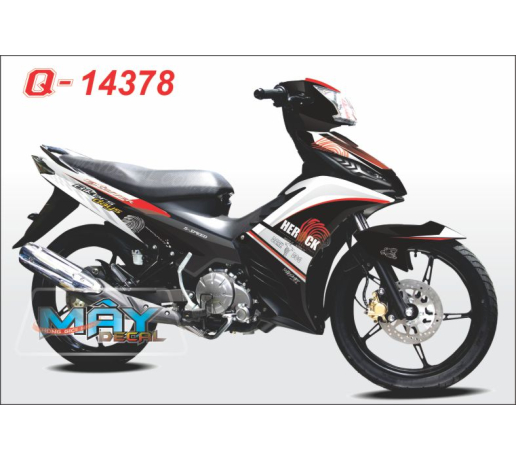 Q 14378 EX 2011 trang white do den black red dau van tay herock