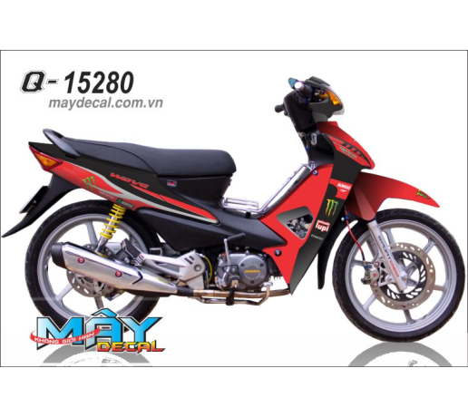 Q 15280 WAVE do den black red duong net line monster dau mong tay quy cao