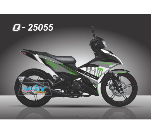 Q 25055 - EX 150 z100 xanh la green den black trang white xam gray monster soc motul brembo rizoma  