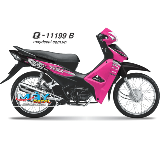 Q 11199 B - WAVE 2017 toll su tu lion hong lion pink leo logo tem roi duong net line soc den black x