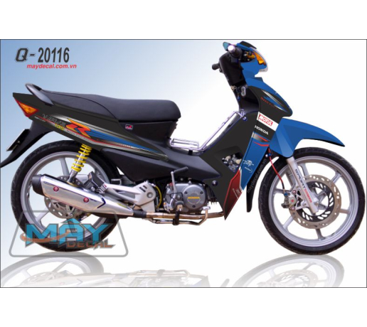 Q 20116 WAve xanh gp den black blue duong net line R