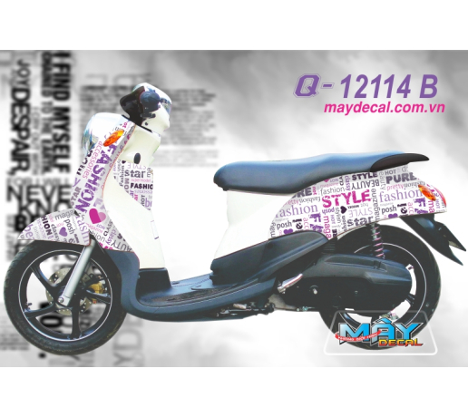 Q 12114 B Mio Classico chu text bao fashion trang tim hong pink white puple