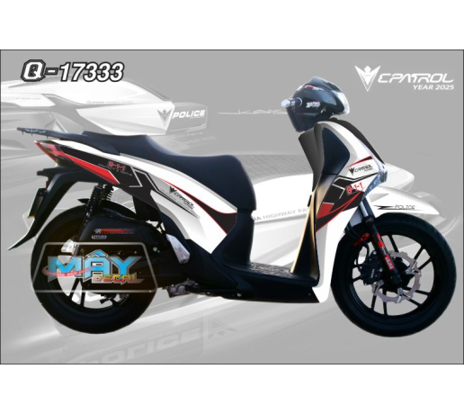 Q 17333 SH epatrol logo trang white duong net line en black do red
