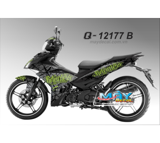 Q 12177 B - Ex 150 relentless motul logo den black xanh kawa vet nut