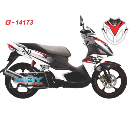 Q 14173 - NO 4 dau van tay trang white red do black den 11 caro accossato yamaha dark dog