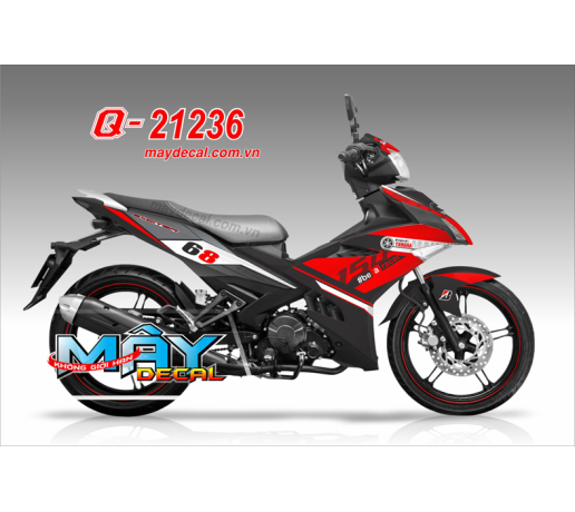 Q 21236 EX 150 do den xam red gray black  be a racer yamaha