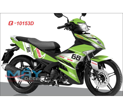 Q 10153 D EX 150 castrol dau nhot duong net line trang white xanh kawa z motul logo semakin di depan