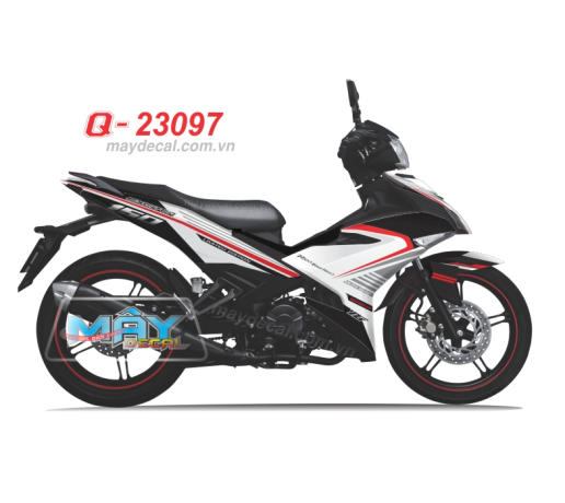 Q 23097 - Ex 150 den black trang white do red xam gray duong net  line soc 