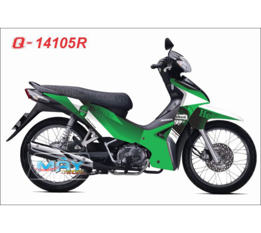 Q 14105 R - WAVE S 110 heineken bia beer xanh la green trang white logo