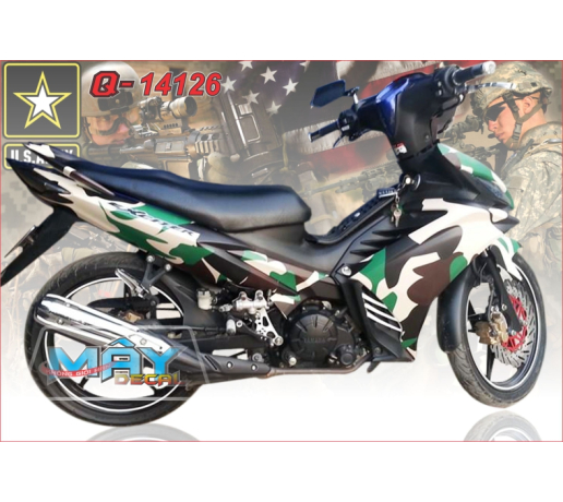 Q 14126 EXCITER 2011 bo doi ran ri nau trang xanh la green brow white