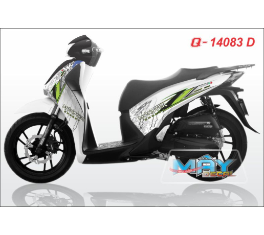 Q 14083 D - SH VN trang white monster quy xanh z1000 green black den