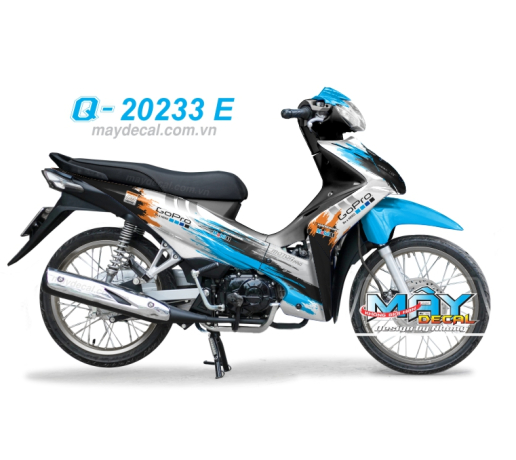 Q 20233 E - Wave S 110 Bung truoc lien go pro trang white xanh duong blue cam orange mobil 1 den bla