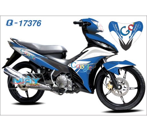 Q 17376 EXCITER 2011 google logo trang xanh gp white blue
