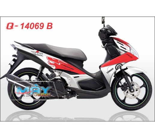 Q 14069 B - NO sx toll lion su tu do trang white red leo brembo