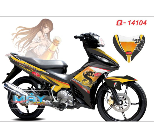 Q 14104 EXCITER bia 333 vang den rong dragon long beer yellow black