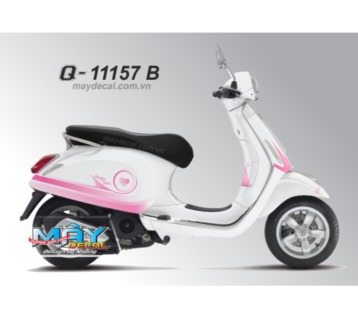 Q 11157 B - Vespa 2014 vespa lx duong net line phik hong trai tim heart trang white