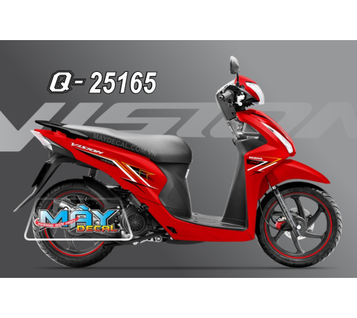 Q 25165 - VISION 2014 do red den black trang white chi line 