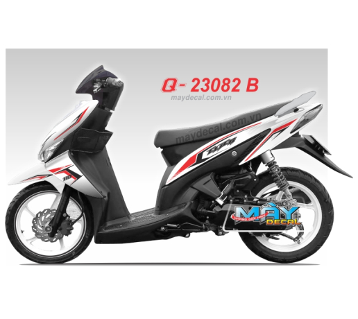 Q 23082 B - Click trang white den black do red cacbon 110 roi don gian