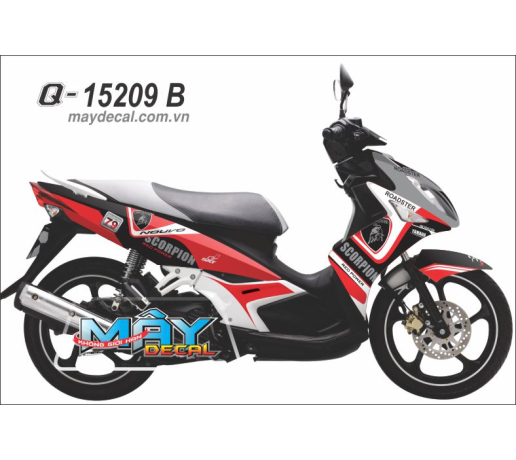 Q 15209 B NOUVO lx lamboghini bo do black den logo scorpion red power