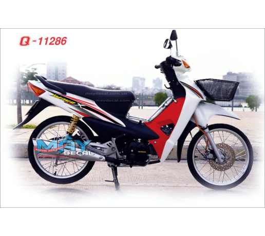Q 11286 WAVE tem roi do den trang white black red tem roi