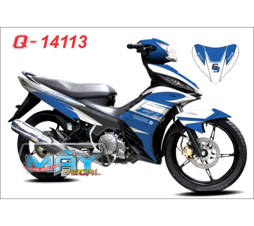 Q 14113 Exciter xanh gp trang  soc blue white