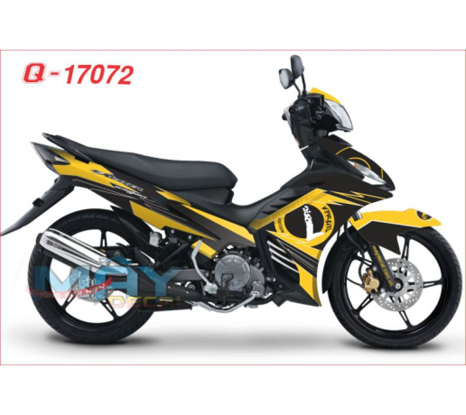 Q 17072 EX duong net  line vang yellow den black sport