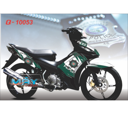 Q 10053 Exciter 2011 police xanh la dam green canh sat cs