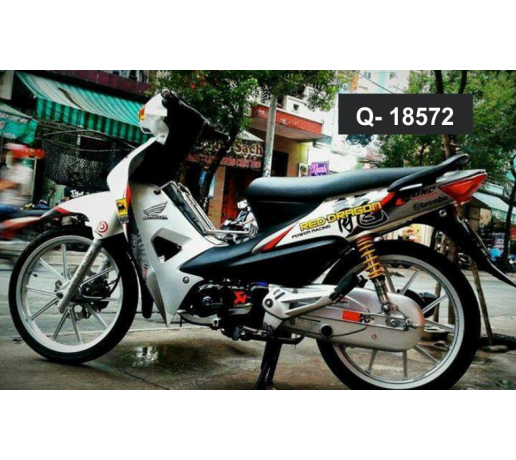Q- 18572 WAVE REDDRAGON CHU TAU TRANG XAM DO