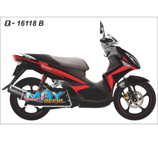 Q 16118 B NO 4 do red black den duong net line