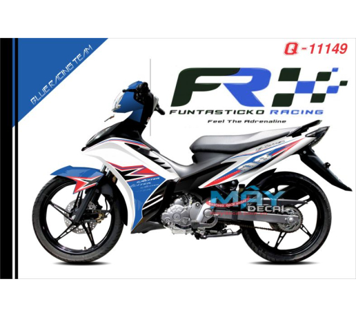 Q 11149 Exciter duong net xanh gp trang do red blue white ngoi sao star