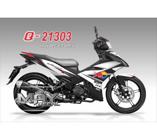 Q 21303 EX 150 trang white den black do red bull trau performange akrapovic elf yamablue  motosport 