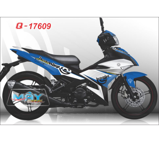 Q 17609 EXCITER 150 BREMBO trang xanh gp blue white logo