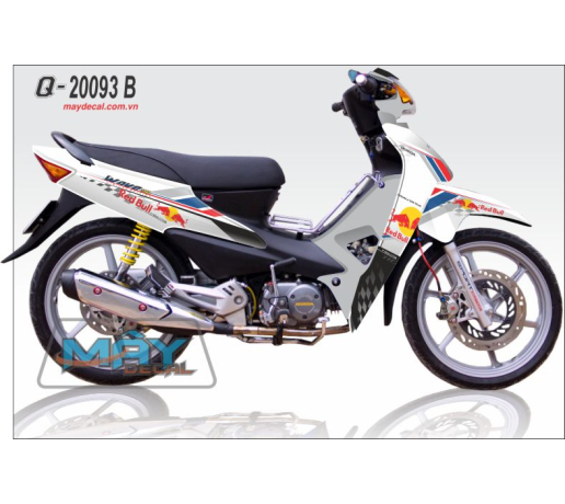 Q 20093 B WAve trang white red bull bo cung huc logo nuoc tang luc