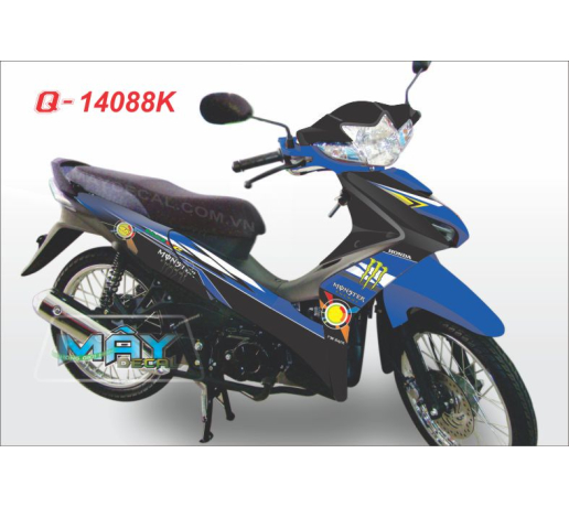 Q 14088K - WAVE RSX xanh gp den monster quy dau cao devil blue black den trang white xanh z1000 gree