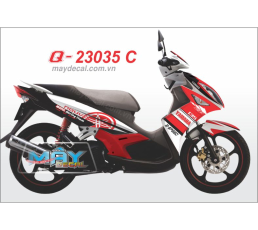 Q 23035 C - Nouvo lx YAMAHA trang do den black red white logo yamaha motul racing tream 5 speed