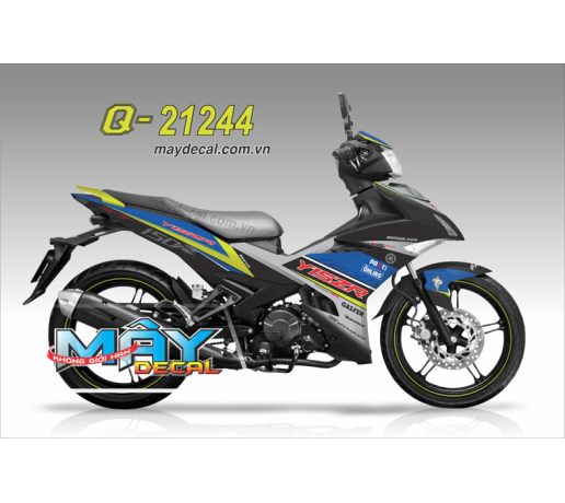 Q 21244 EX 150 y15zr xanh gp xam den kawa green blue gray black logo proti ohlins galfer michelin