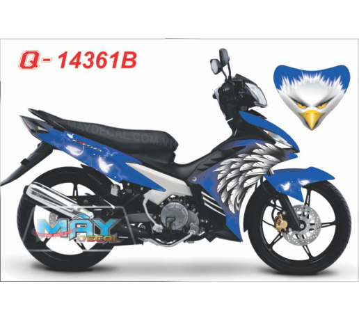 Q 14361B - EX 2011 trang xanh gp dai bang canh chim blue white