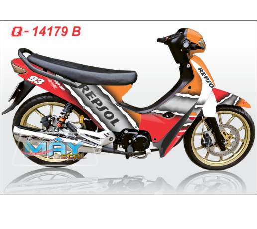 Q 14179 B - WAVE DOI DAU do den xam cam red black gray organe repsol Snap-on chu ky
