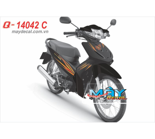Q 14042 C - WAVE S  den black vang yellow speed toc do duong net line chim o dai bang eargle honda