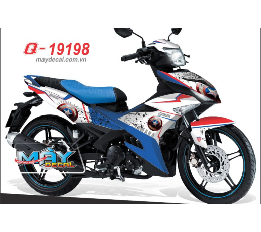 Q 19198 - Ex 150 xanh gp trang white blue doi truong my captain american mavel phim khien usa