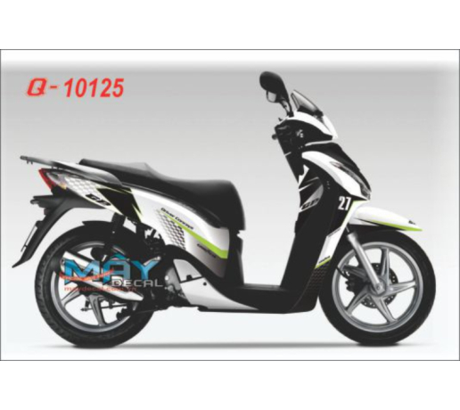 Q 10125 SH 2009 caro soc duong net line trang white xanh kawa green den black
