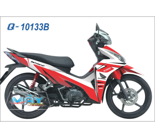Q 10133 B WAVE RSX 110 exedy duong net line badboy motul logo trang xanh gp blue white